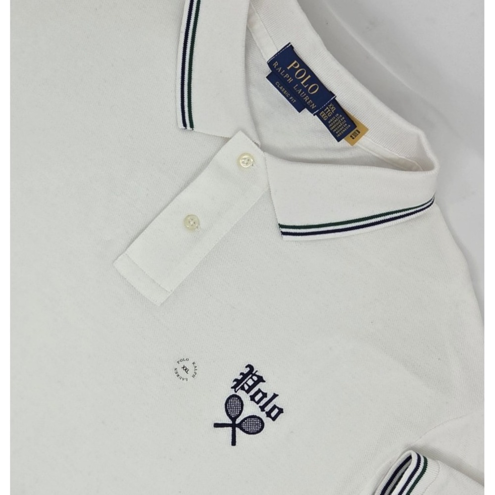 Polo Ralph Lauren Polo Shirt Classic Fit "Polo Tennis" Men's XXL White NWOT